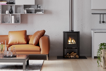 Closed system combustion fireplaces
